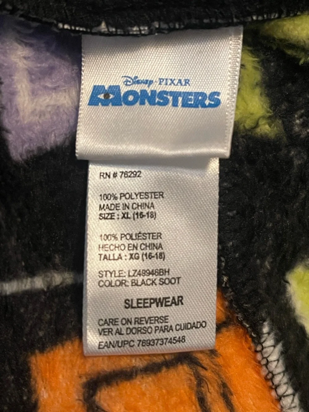 Disney Pixar Monsters University Women’s Halloween Pajama Pants Size XL - Picture 3 of 4